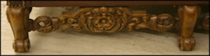 Antique Sofa with Carved Legs