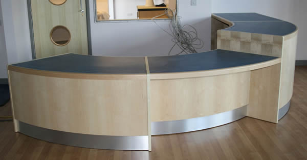 Shaped Reception Counter Desk