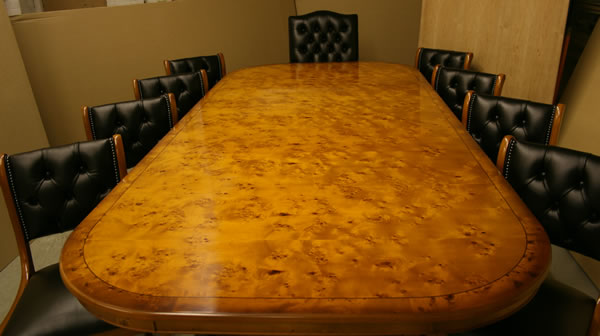 Conference Table in Distressed Poplar Contact Job - Reproduction Furniture