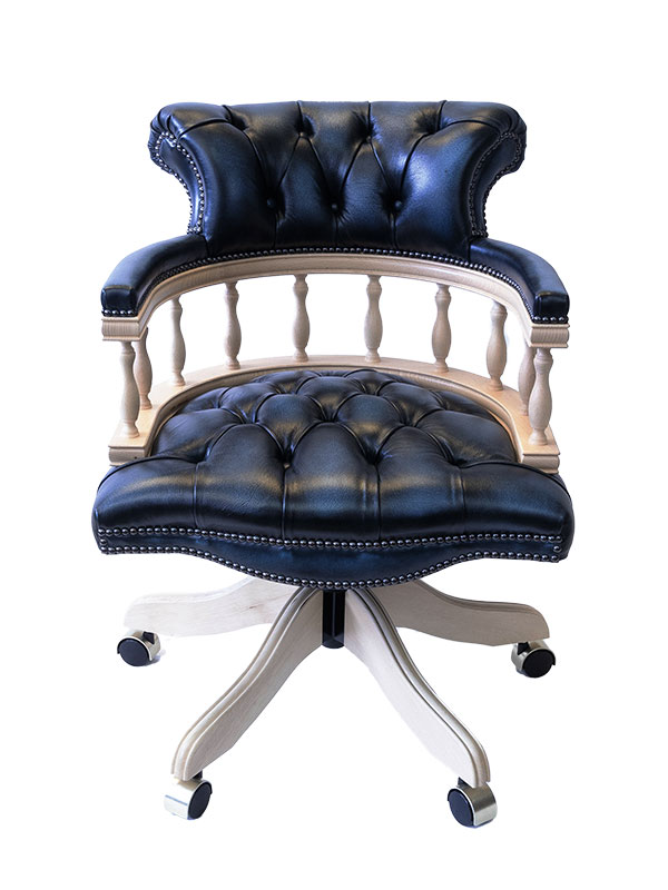 Captain Desk Chair Natural Blue