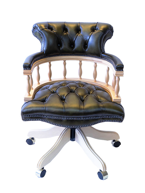 Chesterfield Captain Chair Natural Olive