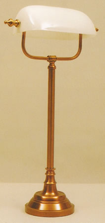 Traditional Antique Brass Bankers Lamp
