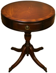 Circular reproduction drum tables mahogany yew