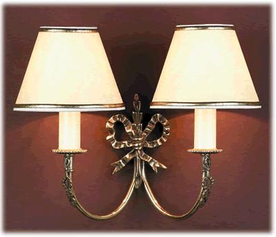 Brass Wall Lights with Shades