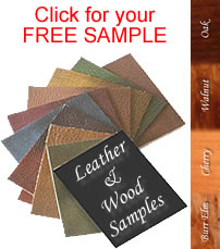 leather and wood samples