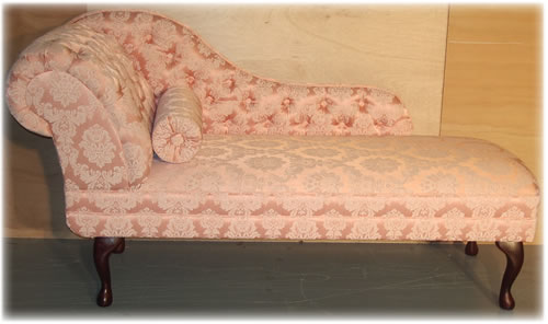 Pink damask Chaise Longue