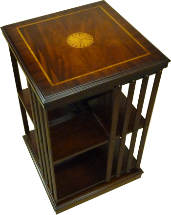 Yew And Mahogany Reproduction Revolving Bookcase Available In Yew