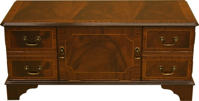 TV Stand with Solid Door Mahogany or Yew