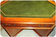 Leather topped desk return